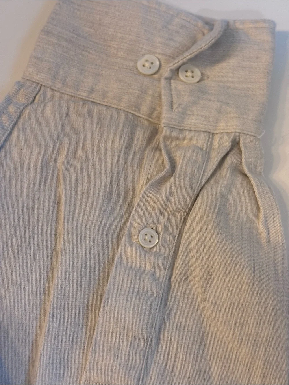 Banana Republic Men's Button Up Shirt, XL, Oatmeal&Gray